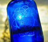 Blue Bottle Love Glass Water Bottle