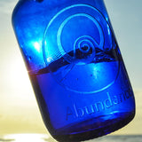 Blue Bottle Love Glass Water Bottle