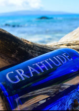 Blue Bottle Love Glass Water Bottle