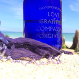 Blue Bottle Love Glass Water Bottle