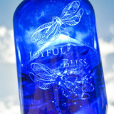 Blue Bottle Love Glass Water Bottle