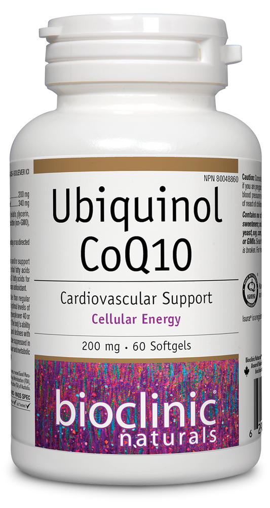 Bioclinic Ubiquinol CoQ10 - 200 mg Cardiovascular Support 60 Softgels